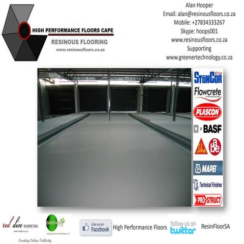 High Performance Floors CAPE - Epoxy and Polyurethane coatings and screeds
