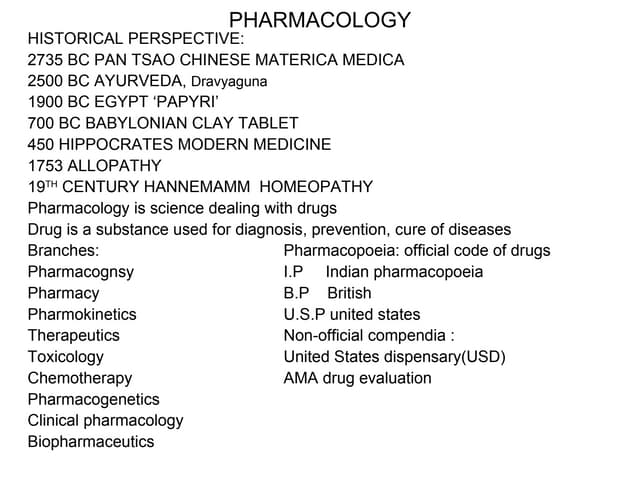 Pharmaology