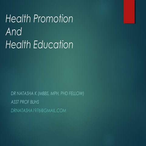 Community Organization for Health Promotion