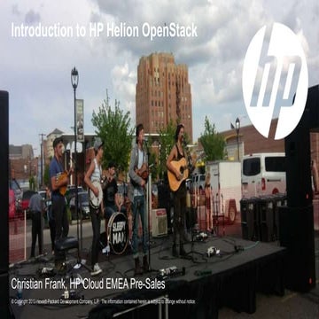 HP Helion Webinar #1 - Introduction to HP Helion OpenStack w/Christian Frank