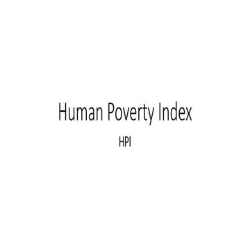 Human Poverty Index(HPI): Meaning, Measures, Calculation