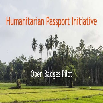 HPass - Humanitarian Learning and Development, Powered by Open Badges