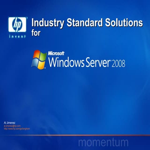 Hp Industry Standard Solutions For Microsoft Windows Server (96dpi)