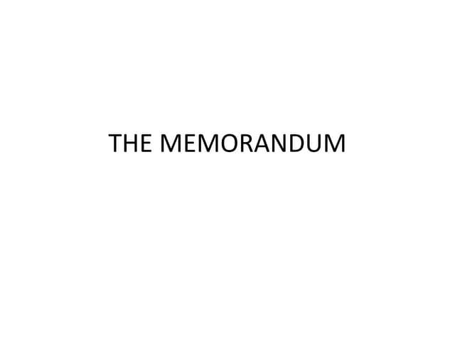10.the memorandum