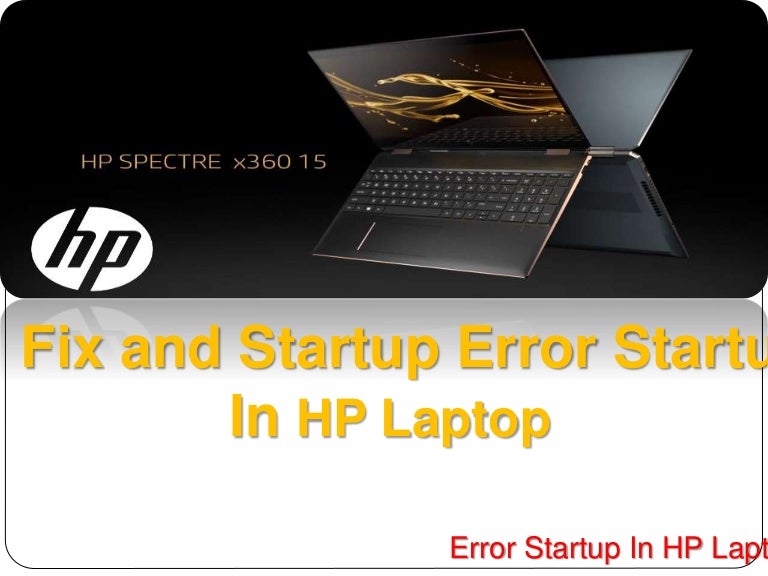 Fix and Startup Error Startup In HP Laptop
