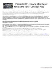 paper jam in cartridge area