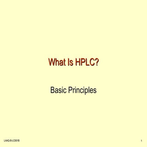 HPLC course 1