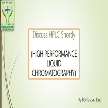 Hplc by  Bachaspati jana