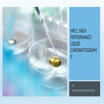 HIGH PERFORMANCE LIQUID CHROMATOGRAPHY(HPLC) | PPTX