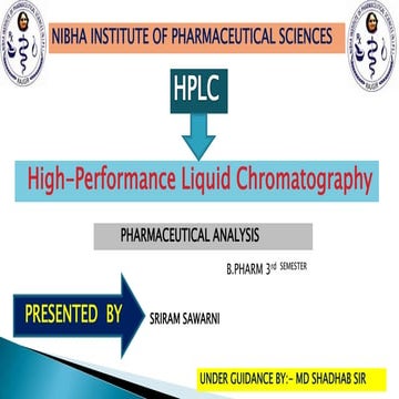 HPLC BY SR SAWARNI 
