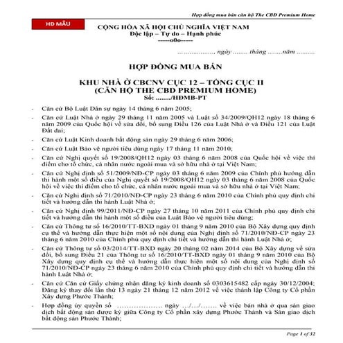 Hợp đồng mẫu the cbd