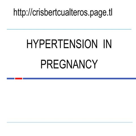 Hypertension in Pregnancy