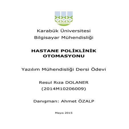 Hastane Poliklinik Otomasyonu