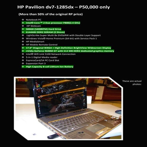 Hp Pavilion Dv7 1285dx