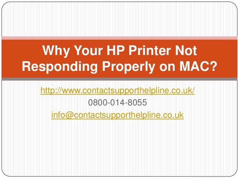 hp printer is not responding mac