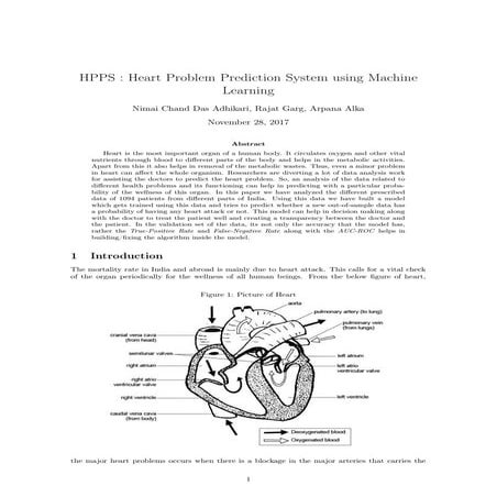 HPPS : Heart Problem Prediction System using Machine Learning