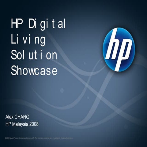 Hp psg my digital living solutions showcase 