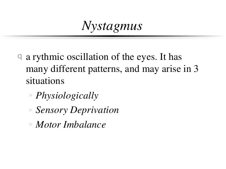 nystagmus
