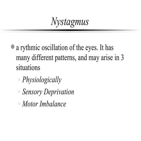 nystagmus
