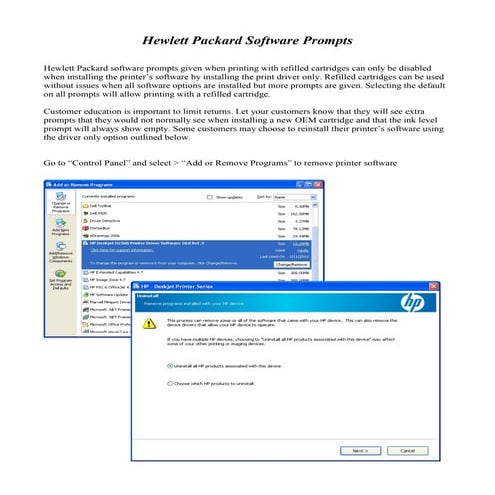 Hp software prompts_03-10 | PDF