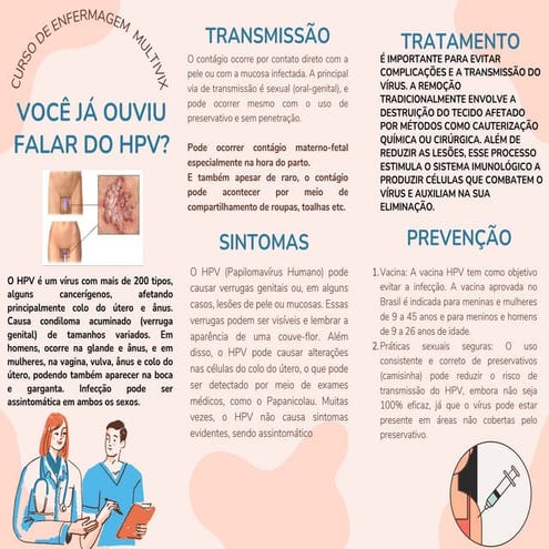 Folder informativo hpv alerta prevenção | PDF
