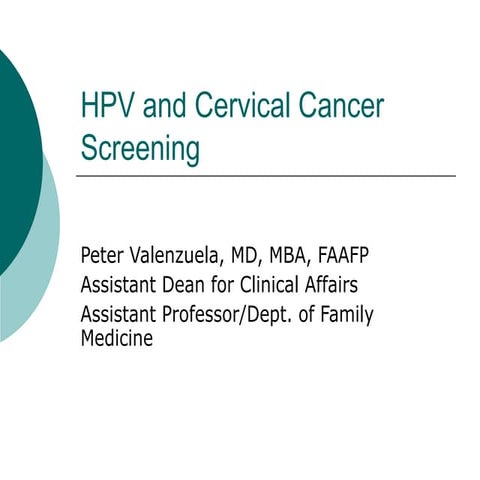 HPV and Cervical Cancer Screening