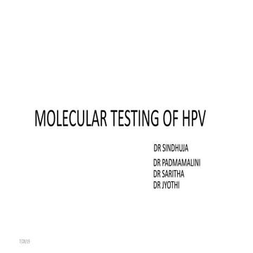 HPV- molecular testing