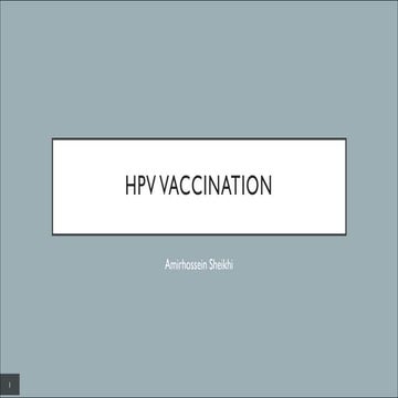 HPV virus and vaccination powerpoint.... | PDF