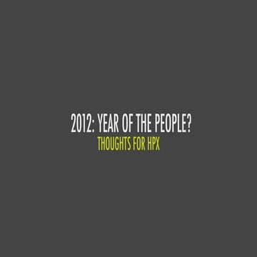 2012: Year of the People?