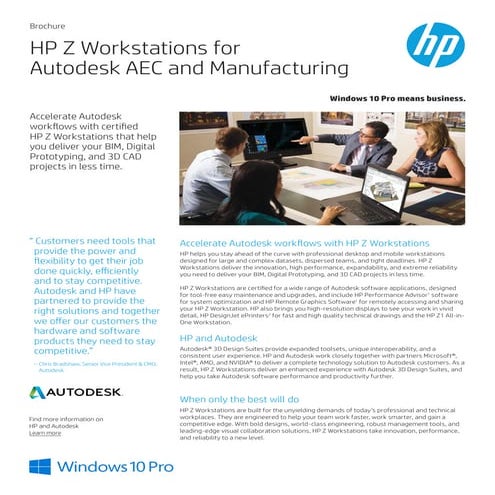 Hp z workstations designed for architechts, interiors &amp; construction   1