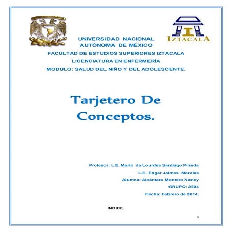 Tarjetero de conceptos 