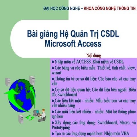 Hệ quản trị cơ sở dữ liệu trường đại học công nghệ.