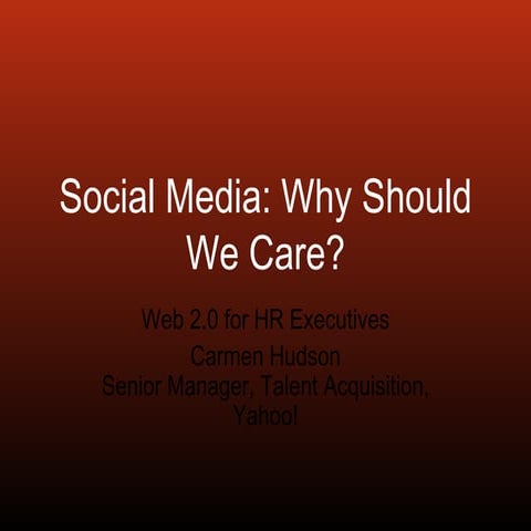 Social Media for HR Execs