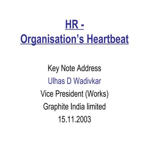 Hr   Organisation Heartbeat
