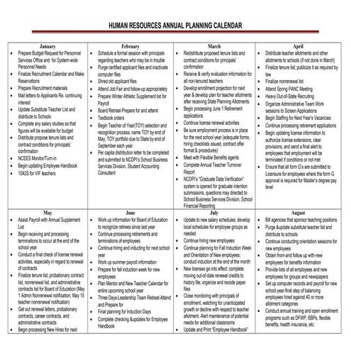 Hr planning-calendar