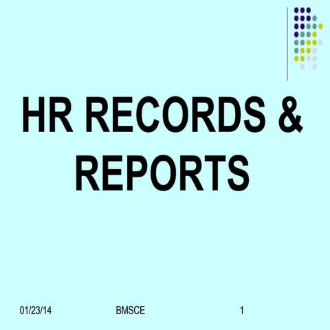 Hr   records and reports