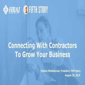 "Connecting With Contractors To Grow Your Business" by Shelley Middlebrook | ...