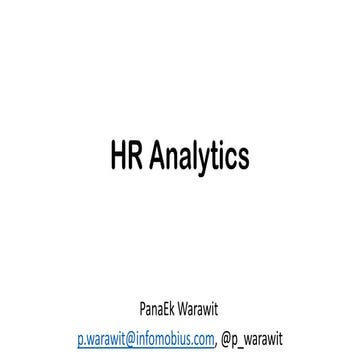 HR Analytics - PAaDS2016