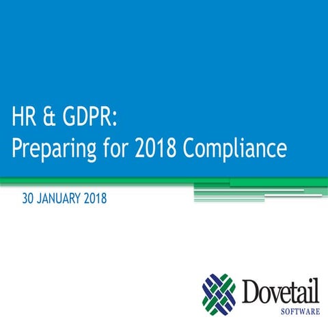 #HR and #GDPR: Preparing for 2018 Compliance 
