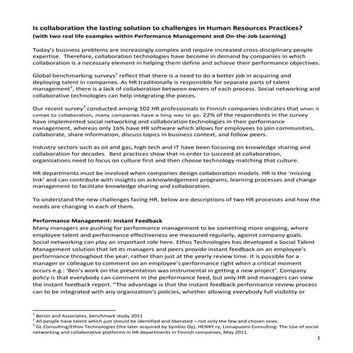 Is collaboration the lasting solution to challenges in Human Resources Practi...