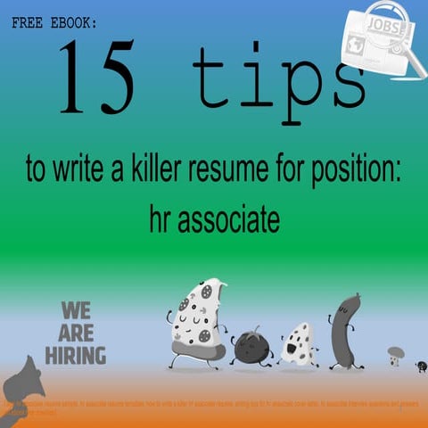 Hr associate resume sample pdf ebook