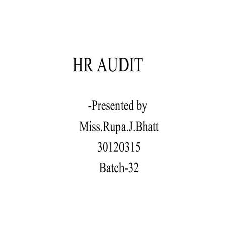 Hr Audit