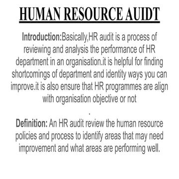 Human resource audit and its features .pdf