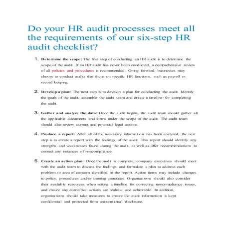 Hr audit 1