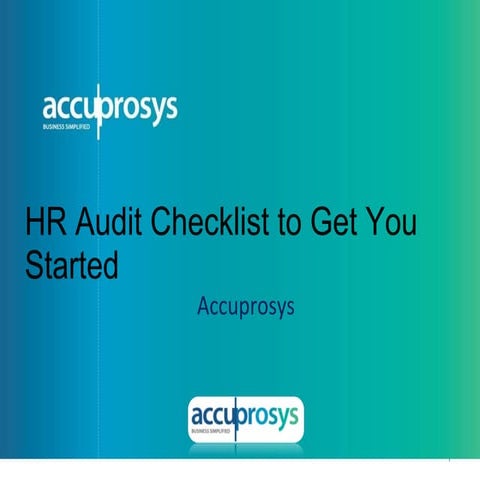 Hr audit checklist to get you started