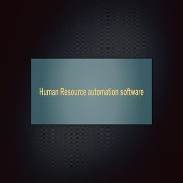 Hr automation