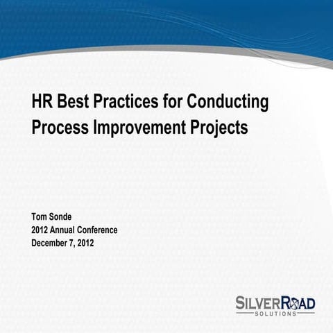 HR Best Practices for Conducting Process Improvement Projects
