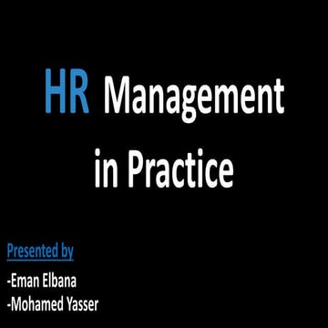 HR Management in Practice