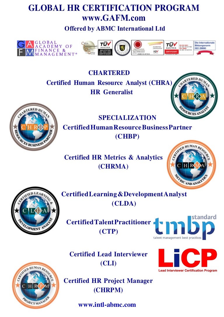Human Resources Management Certification Course and Training