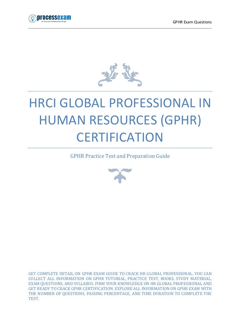 HRCI Global Professional in Human Resources (GPHR) Certification PDF HRCI Global Professional in Human Resources (GPHR) Certification PDF